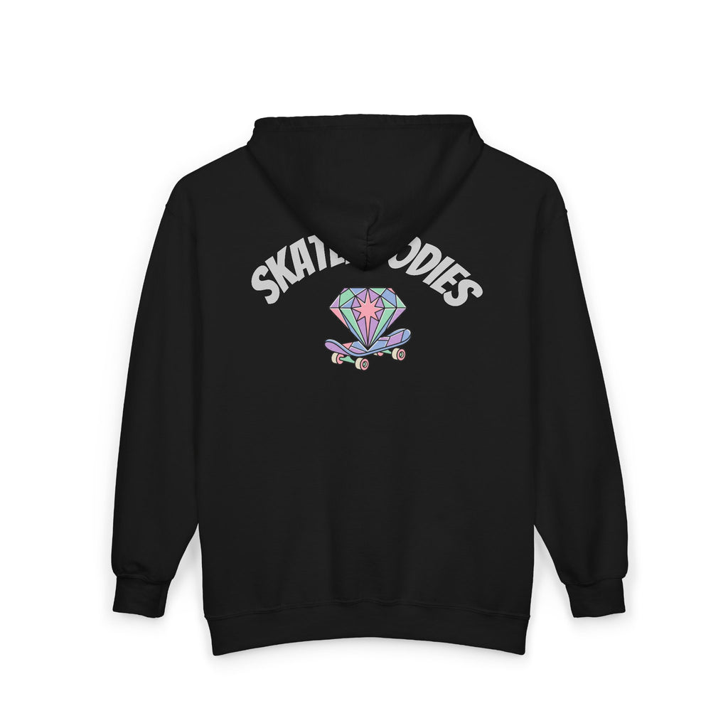 Diamond Skateboard Zip Hoodie — Skate Jones Graphic Streetwear