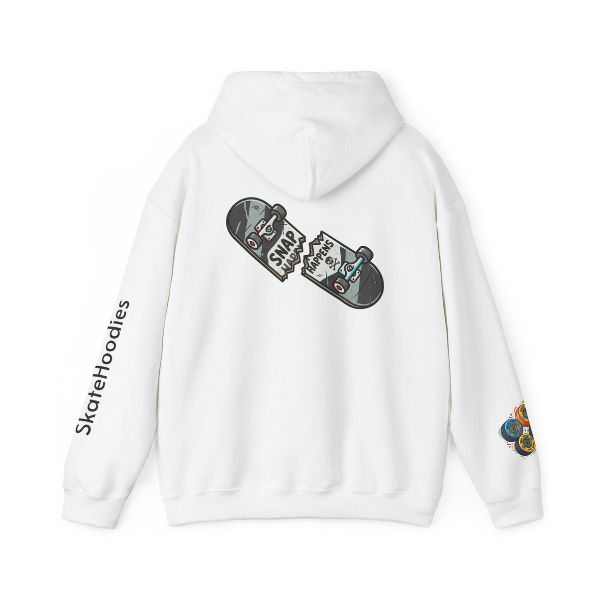 Skateboard Graphic Hoodie — Colorful Deck Skate Pullover