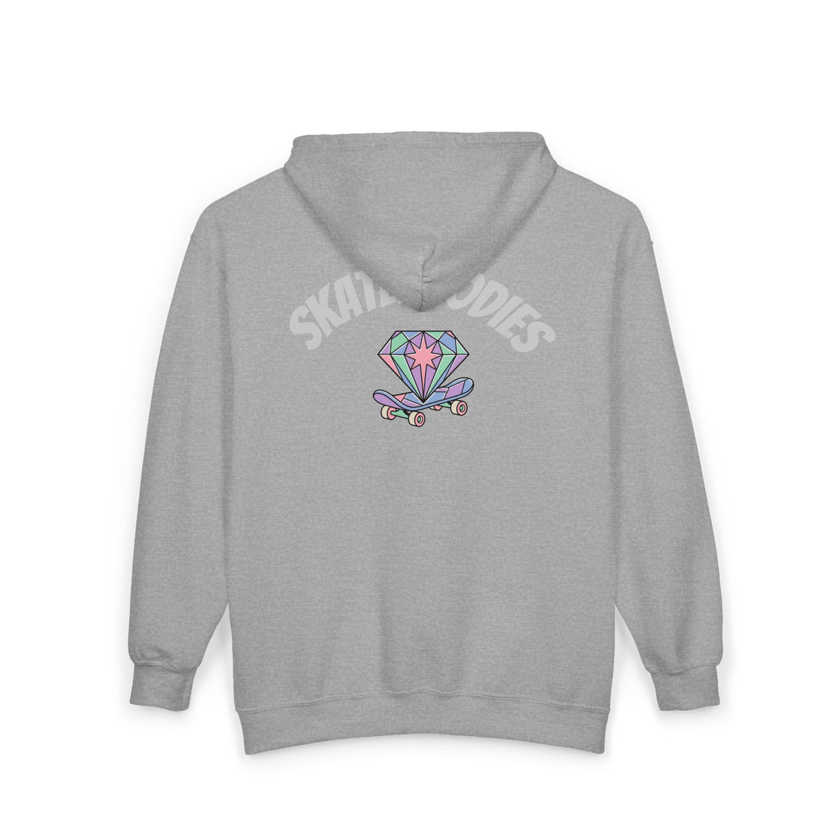 Diamond Skateboard Zip Hoodie — Skate Jones Graphic Streetwear