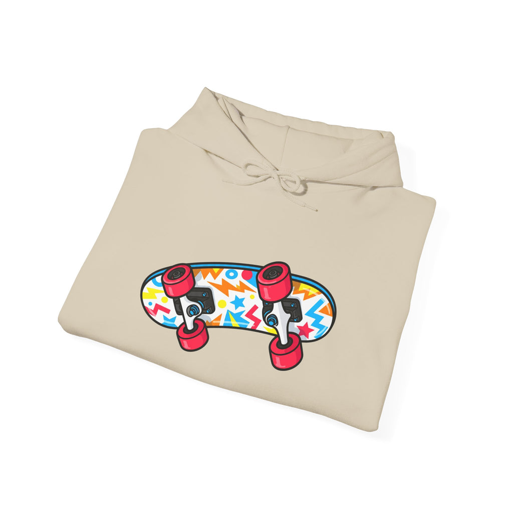 Skateboard Graphic Hoodie — Colorful Deck Skate Pullover