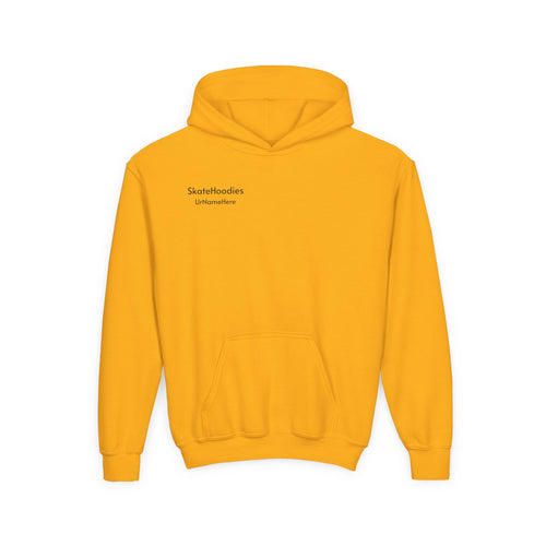 Kids Skateboard Hoodie — Green Submerged Skateboard Graphic