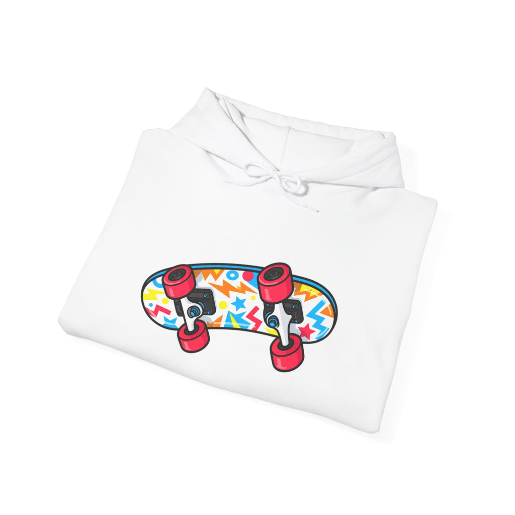 Skateboard Graphic Hoodie — Colorful Deck Skate Pullover