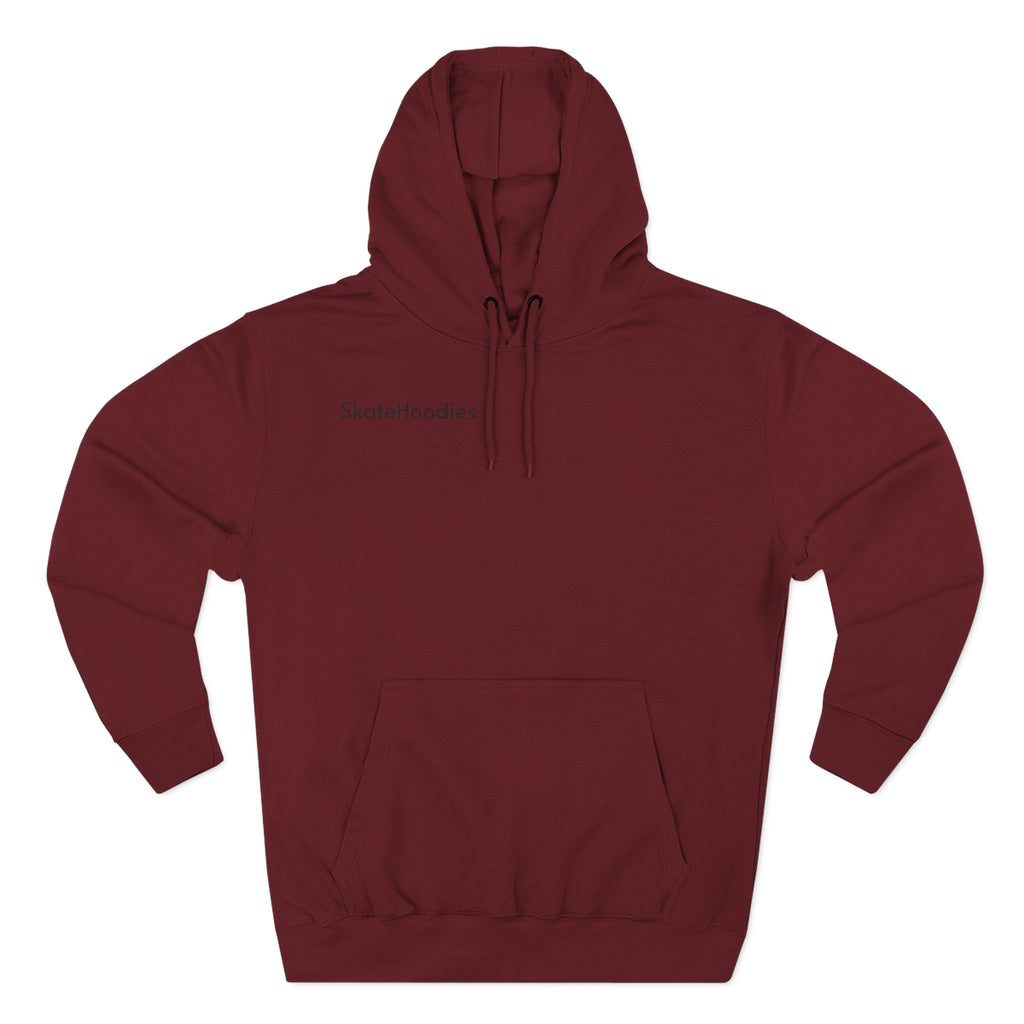 Flaming Skateboard Hoodie — Melted Skate Deck Graphic Fleece Pullover