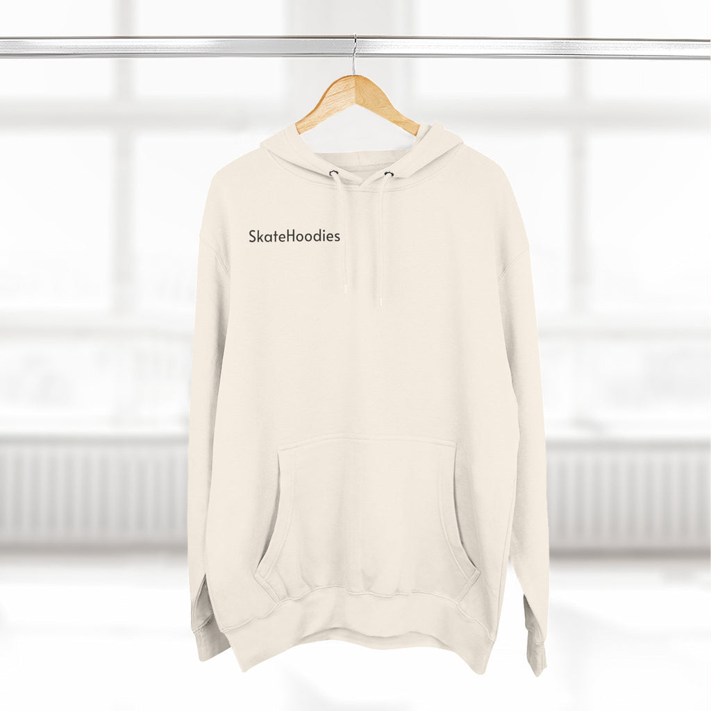 Flaming Skateboard Hoodie — Melted Skate Deck Graphic Fleece Pullover