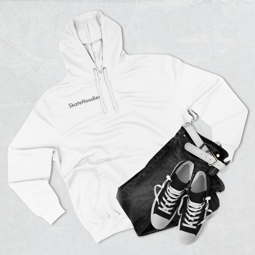 Flaming Skateboard Hoodie — Melted Skate Deck Graphic Fleece Pullover