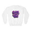 Skate Life Graffiti Crewneck Sweatshirt | Skateboard Streetwear, Purple Script