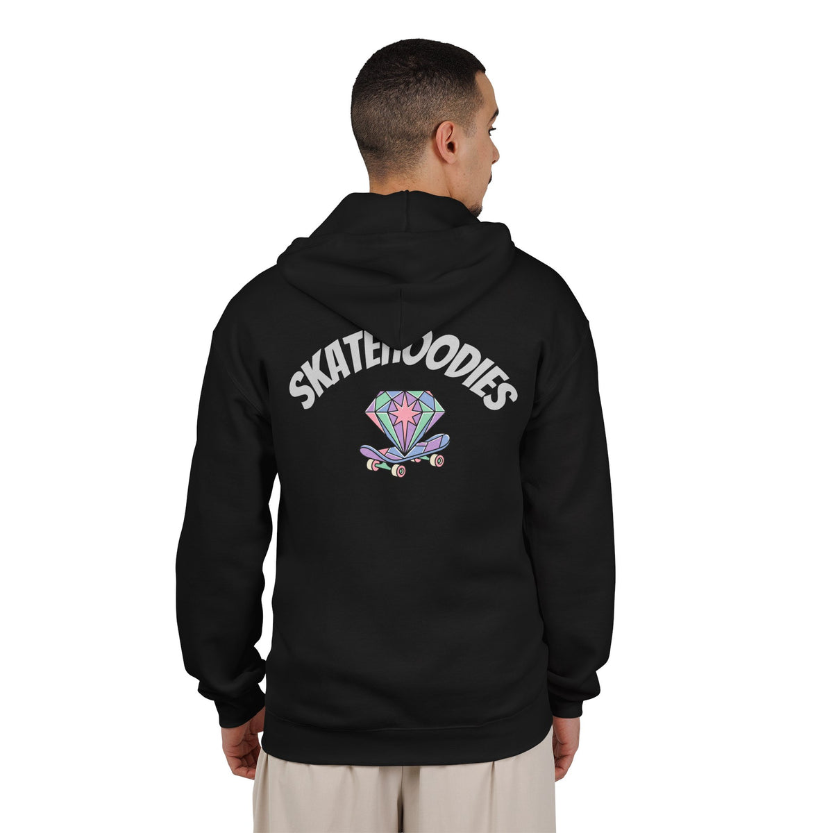 Diamond Skateboard Zip Hoodie — Skate Jones Graphic Streetwear