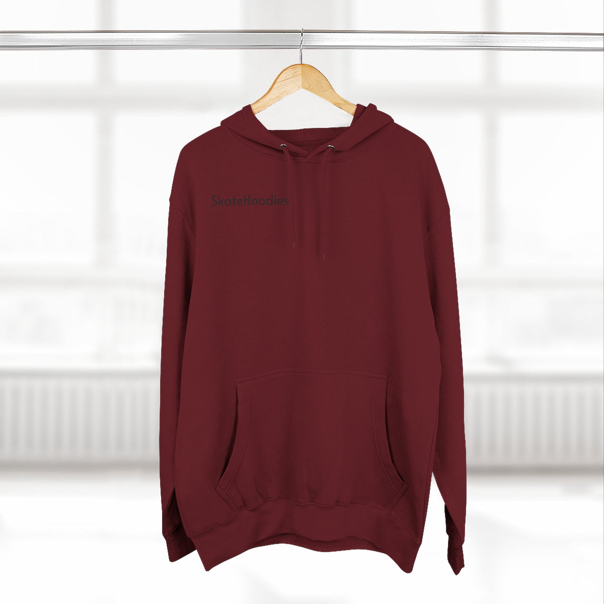Flaming Skateboard Hoodie — Melted Skate Deck Graphic Fleece Pullover