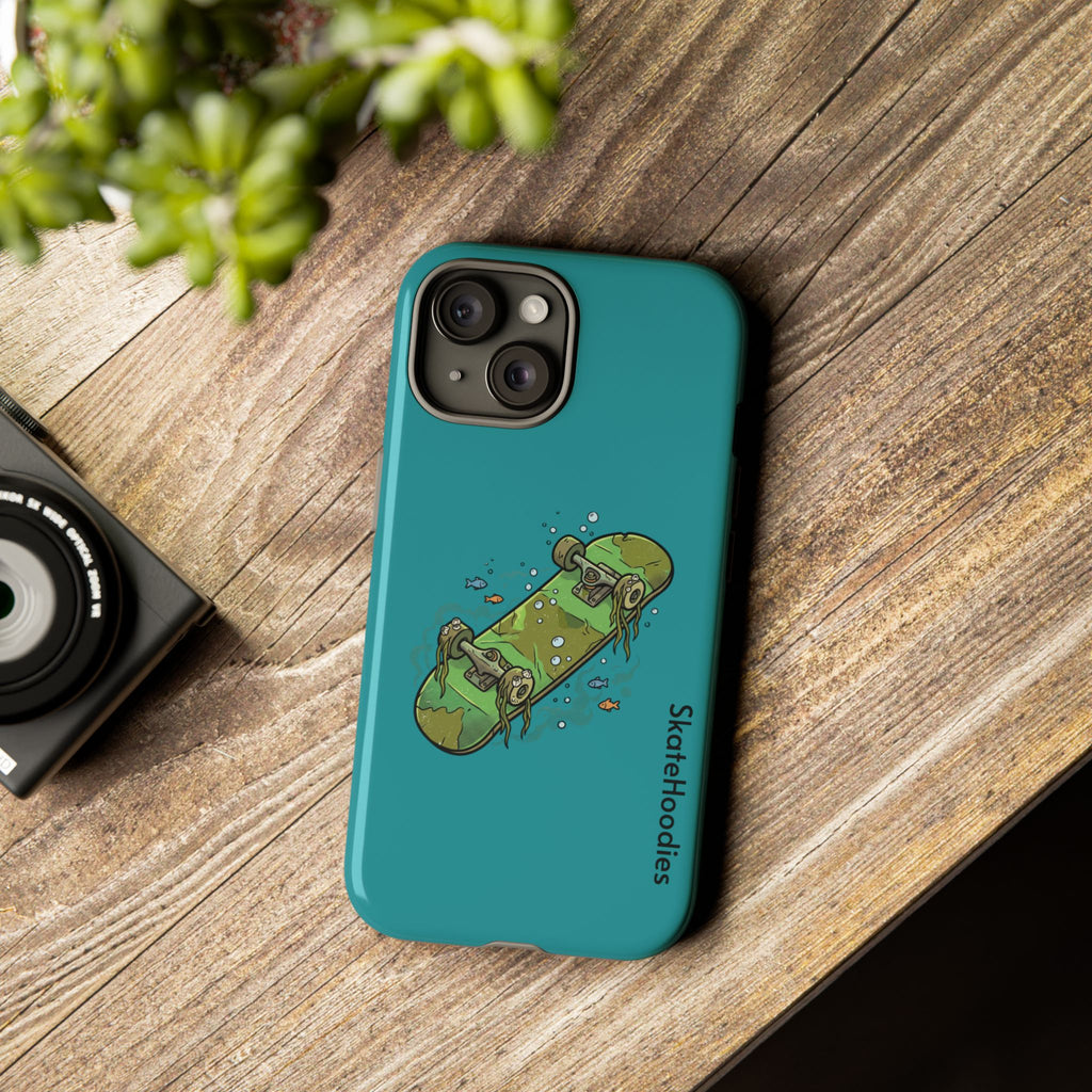 Skull Skateboard Tough Phone Case — Durable Skateboard Graphic iPhone Cover