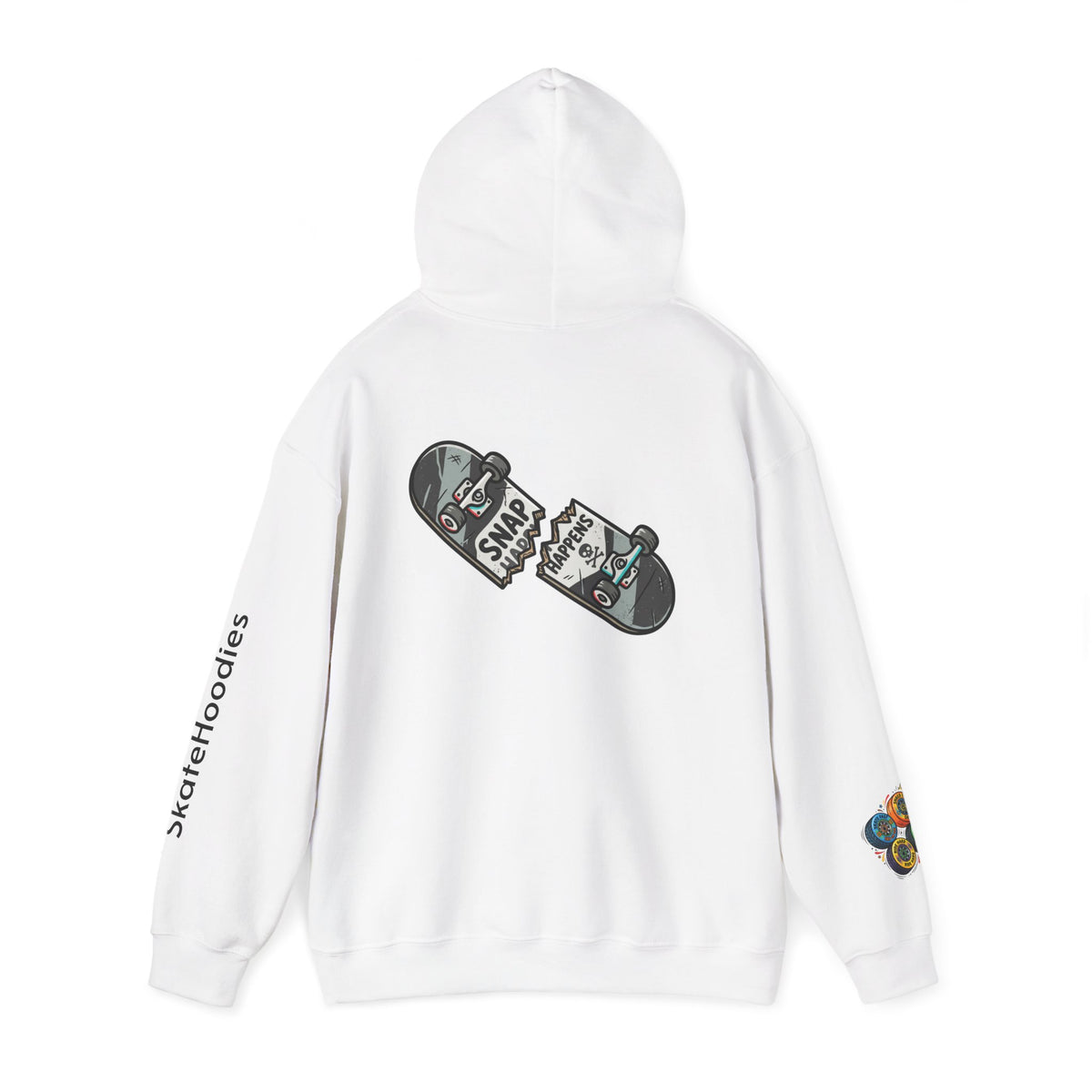 Skateboard Graphic Hoodie — Colorful Deck Skate Pullover