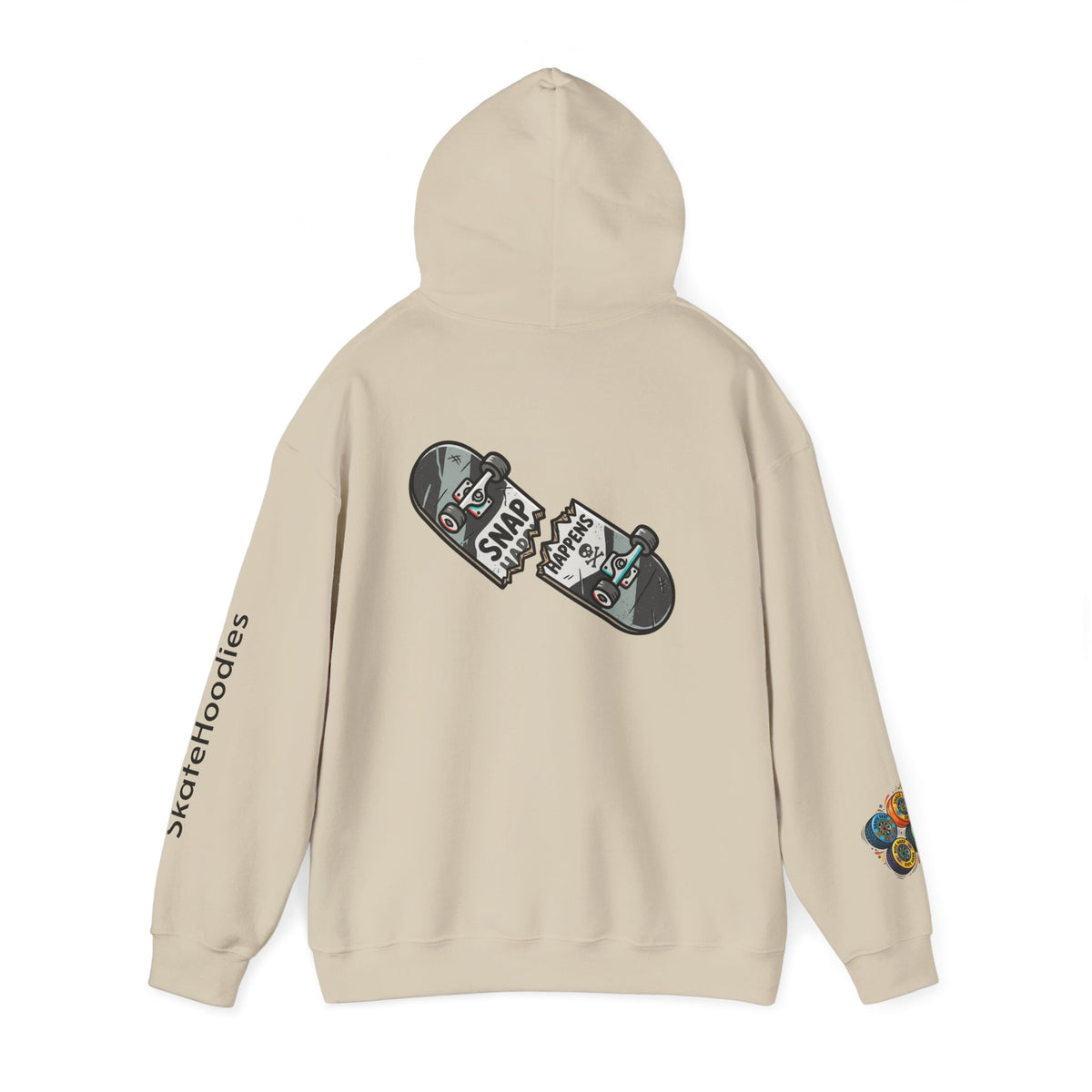 Skateboard Graphic Hoodie — Colorful Deck Skate Pullover